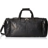 image:imageLatico Leathers Tour Duffle Bag Padded Carry Handle and AdjustableRemovable Crossbody Strap FullGrain LeatherBlack