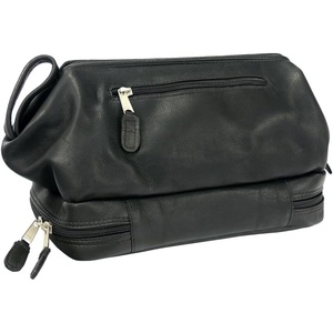 image:imageLatico Leathers Mens Portable Travel Kit Accessories Toiletries Bag  Made From 100 Genuine Authentic Leather Handcrafted by ArtisansUptown Black